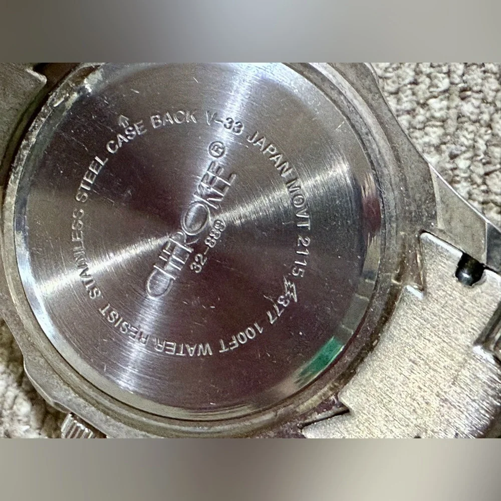 Cherokee Silver Stainless Steel Watch with Blue Dial